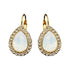 Auskarai "Debesų Lašas (White Opal)" su Swarovski™ kristalais